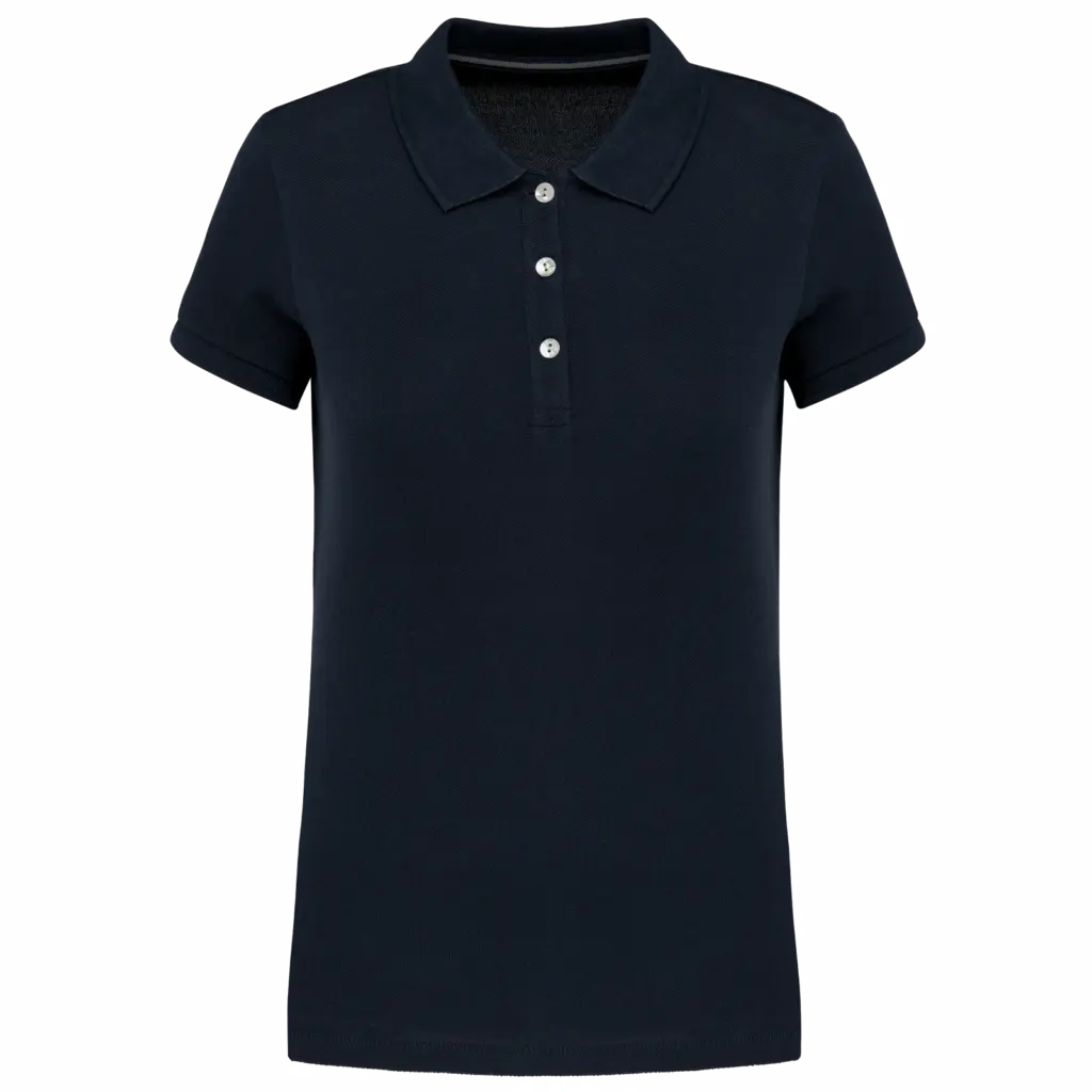 Damespolo Supima® korte mouwen, navy — productfoto 5