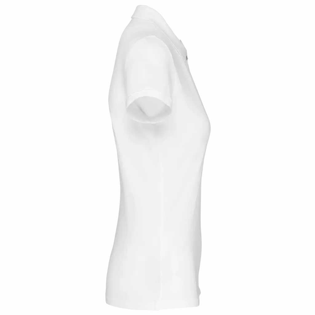 Damespolo Supima® korte mouwen, white — productfoto 7