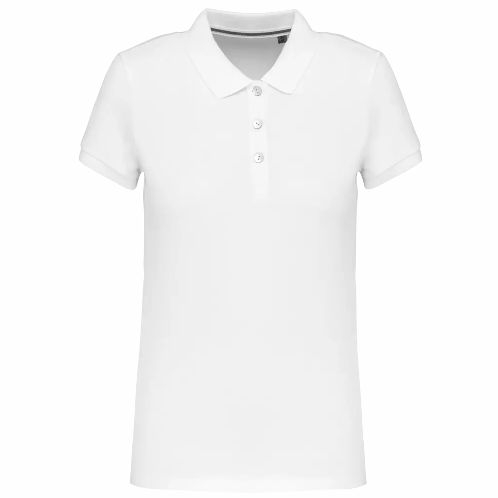 Damespolo Supima® korte mouwen, white — productfoto 8