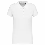 Damespolo Supima® korte mouwen, white — productfoto 8