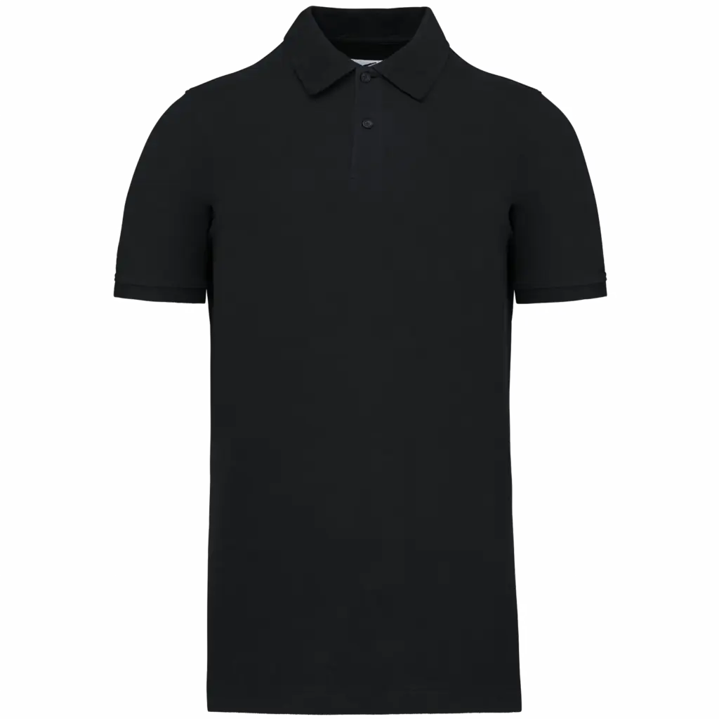 PS_K2025_BLACK - Hidalgo-werbeartikel Piqué-herenpolo Bio180, black — productfoto 14