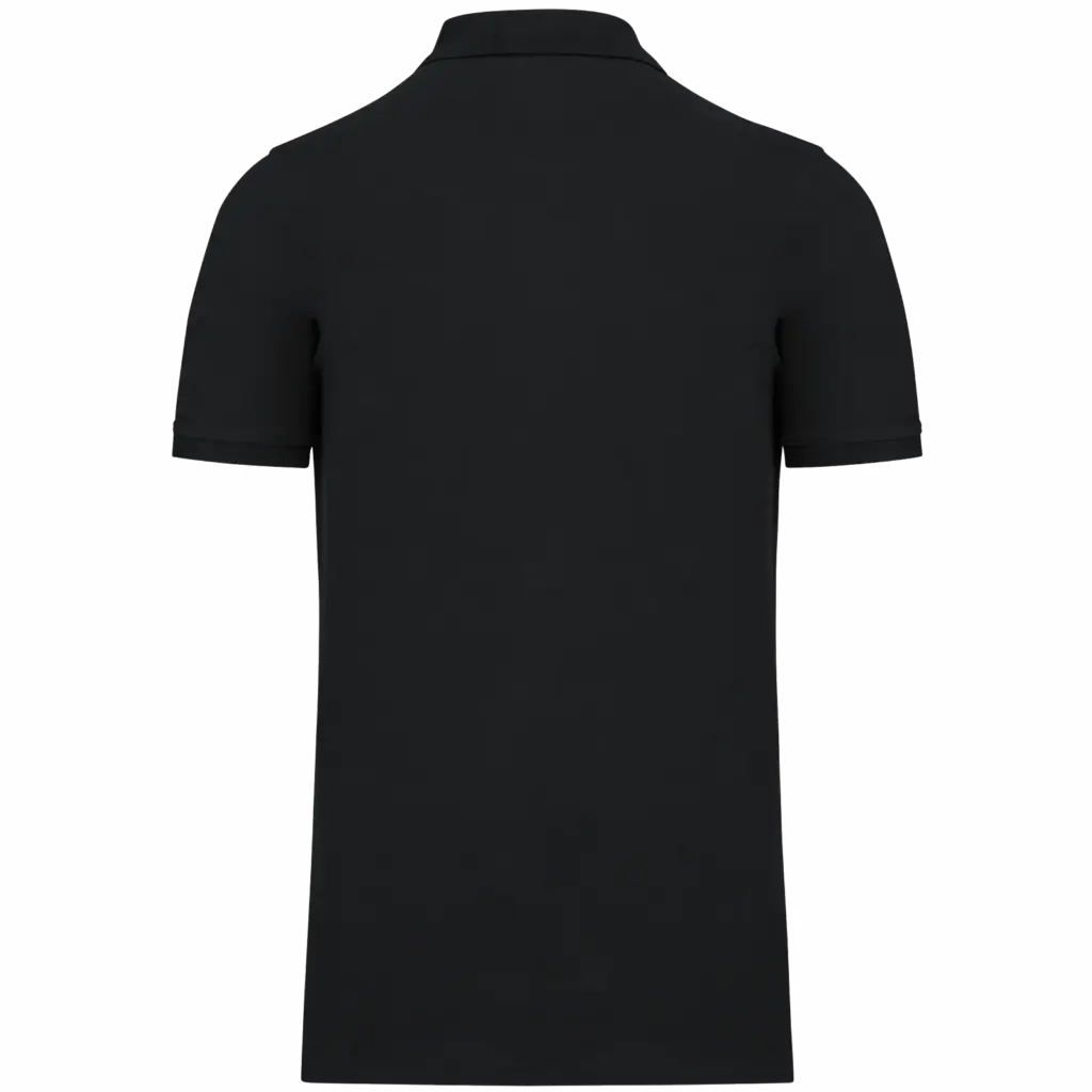 PS_K2025-B_BLACK - Hidalgo-werbeartikel Piqué-herenpolo Bio180, black — productfoto 15