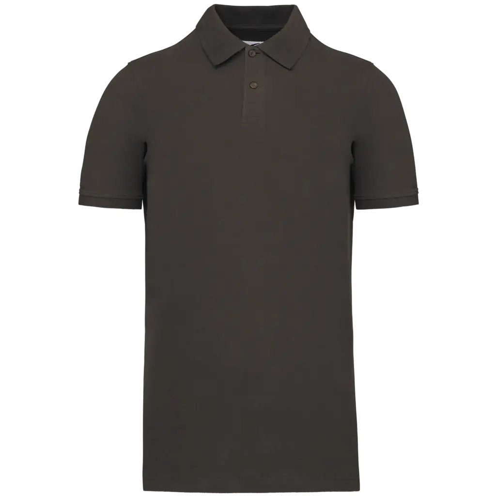 PS_K2025_DARKGREY - Hidalgo-werbeartikel Piqué-herenpolo Bio180, dark grey — productfoto 17
