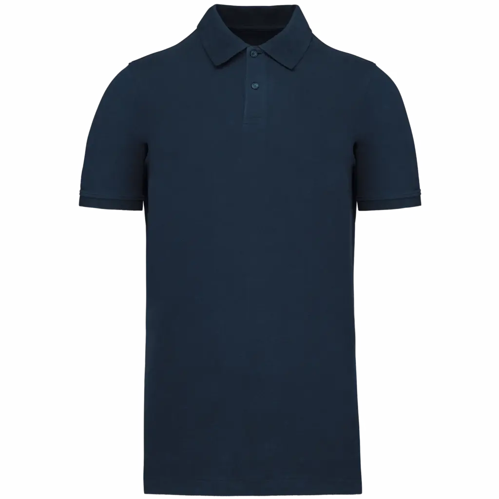 PS_K2025_NAVY - Hidalgo-werbeartikel Piqué-herenpolo Bio180, navy — productfoto 32