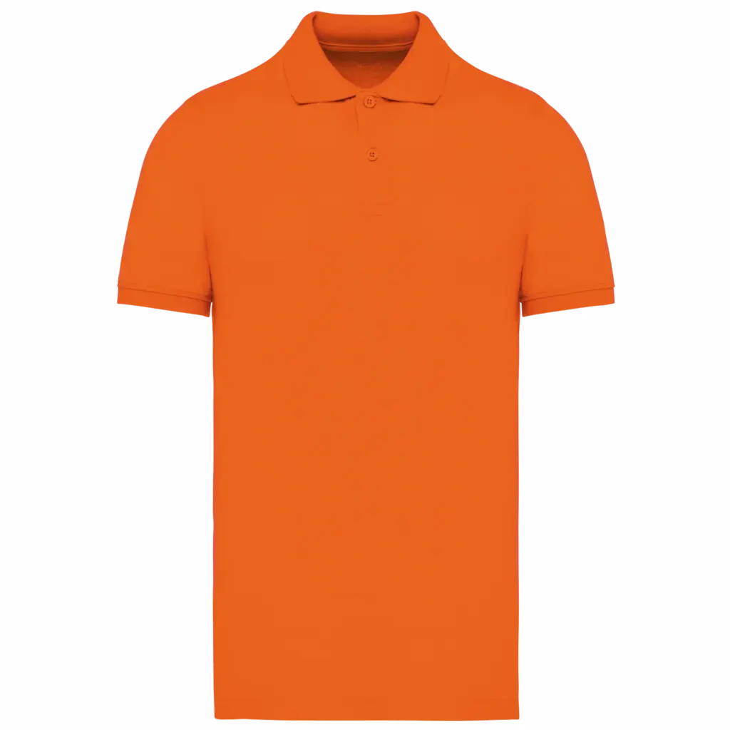 PS_K2025_ORANGE - Hidalgo-werbeartikel Piqué-herenpolo Bio180, orange — productfoto 35