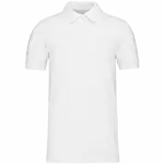 PS_K2025_WHITE - Hidalgo-werbeartikel Piqué-herenpolo Bio180, white — productfoto 44