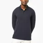 Bio180 piqué herenpolo lange mouwen