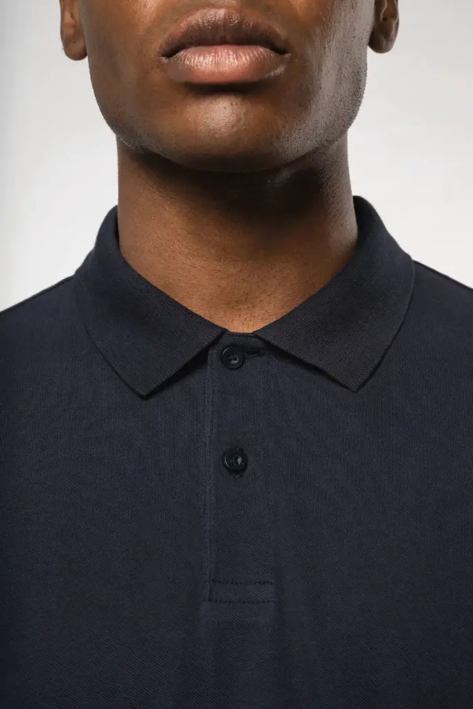Bio180 piqué herenpolo lange mouwen — productfoto 3