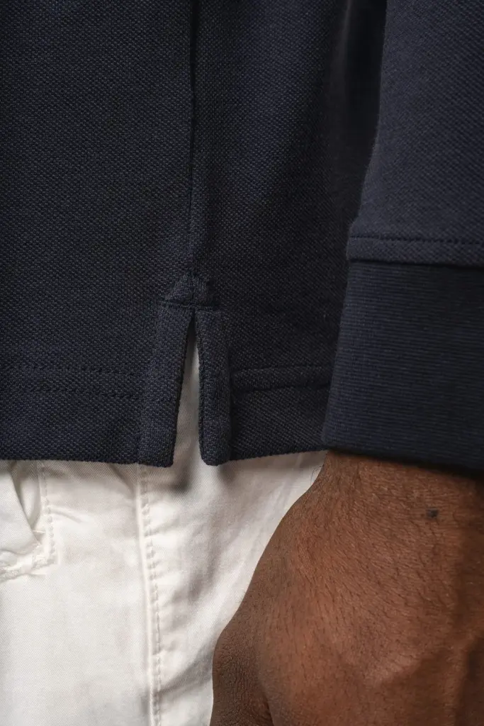 Bio180 piqué herenpolo lange mouwen — productfoto 4