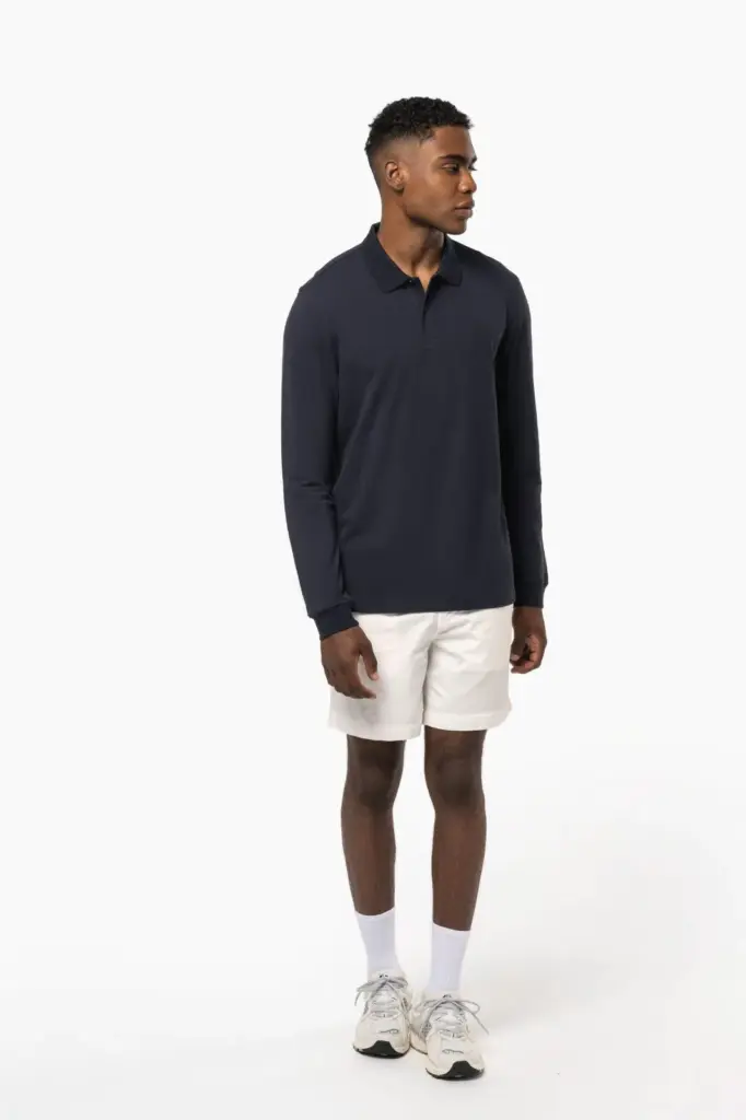 Bio180 piqué herenpolo lange mouwen — productfoto 5