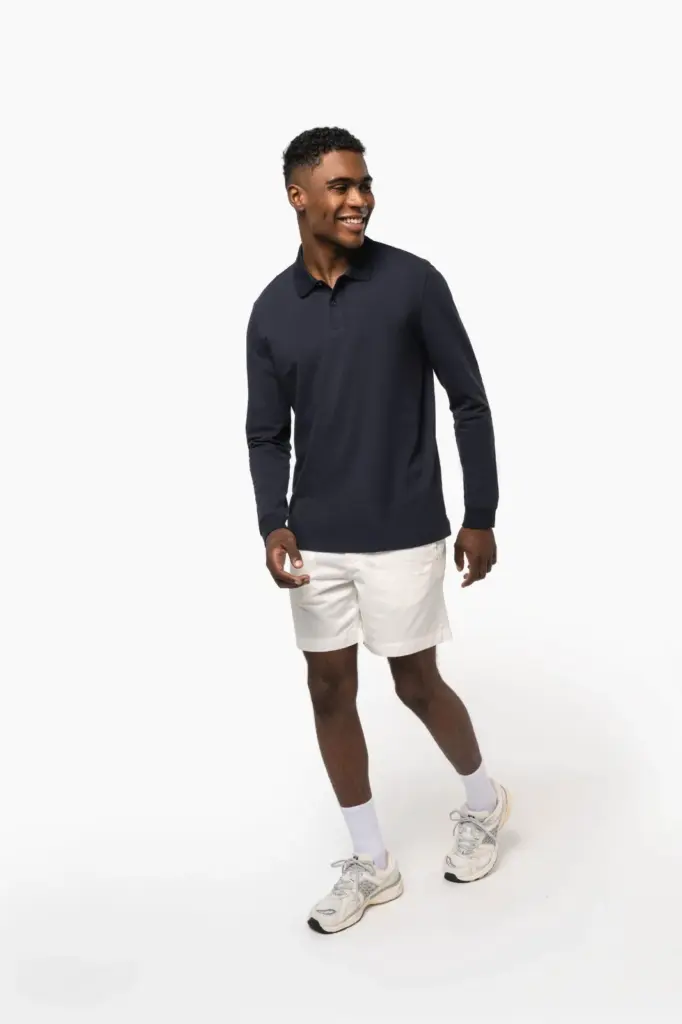 Bio180 piqué herenpolo lange mouwen — productfoto 8