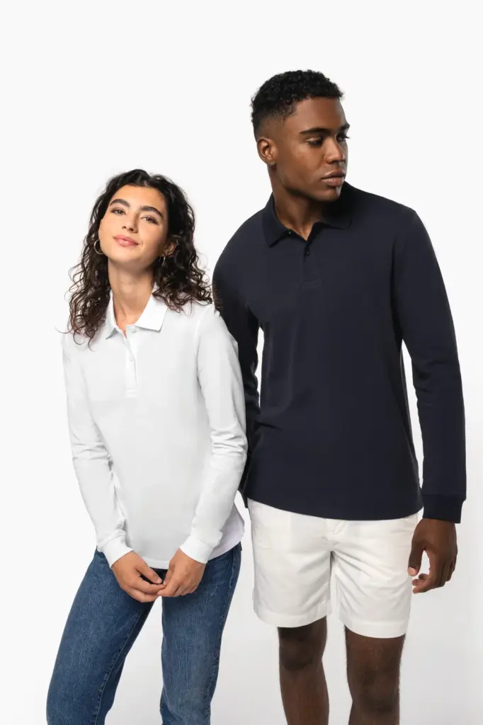 Bio180 piqué herenpolo lange mouwen — productfoto 10