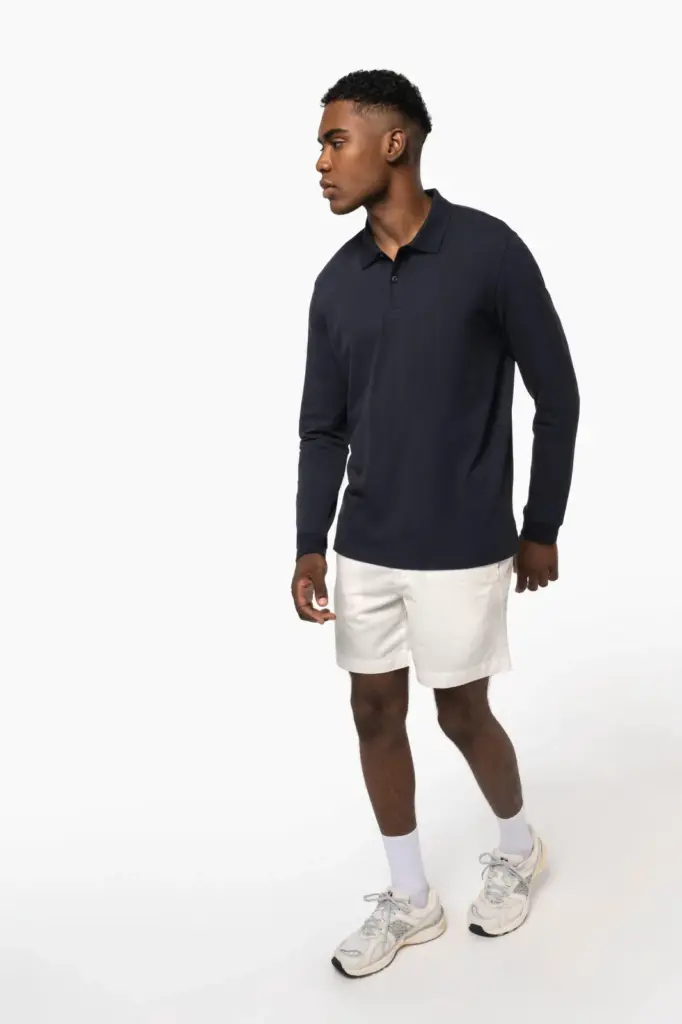Bio180 piqué herenpolo lange mouwen — productfoto 11