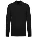 Bio180 piqué herenpolo lange mouwen, black — productfoto 13