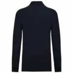 Bio180 piqué herenpolo lange mouwen, navy — productfoto 20