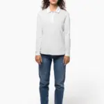 Bio180 piqué damespolo lange mouwen — productfoto 3