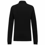 Bio180 piqué damespolo lange mouwen, black — productfoto 6