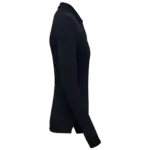 Bio180 piqué damespolo lange mouwen, navy — productfoto 10