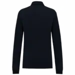 Bio180 piqué damespolo lange mouwen, navy — productfoto 12
