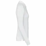 Bio180 piqué damespolo lange mouwen, white — productfoto 13