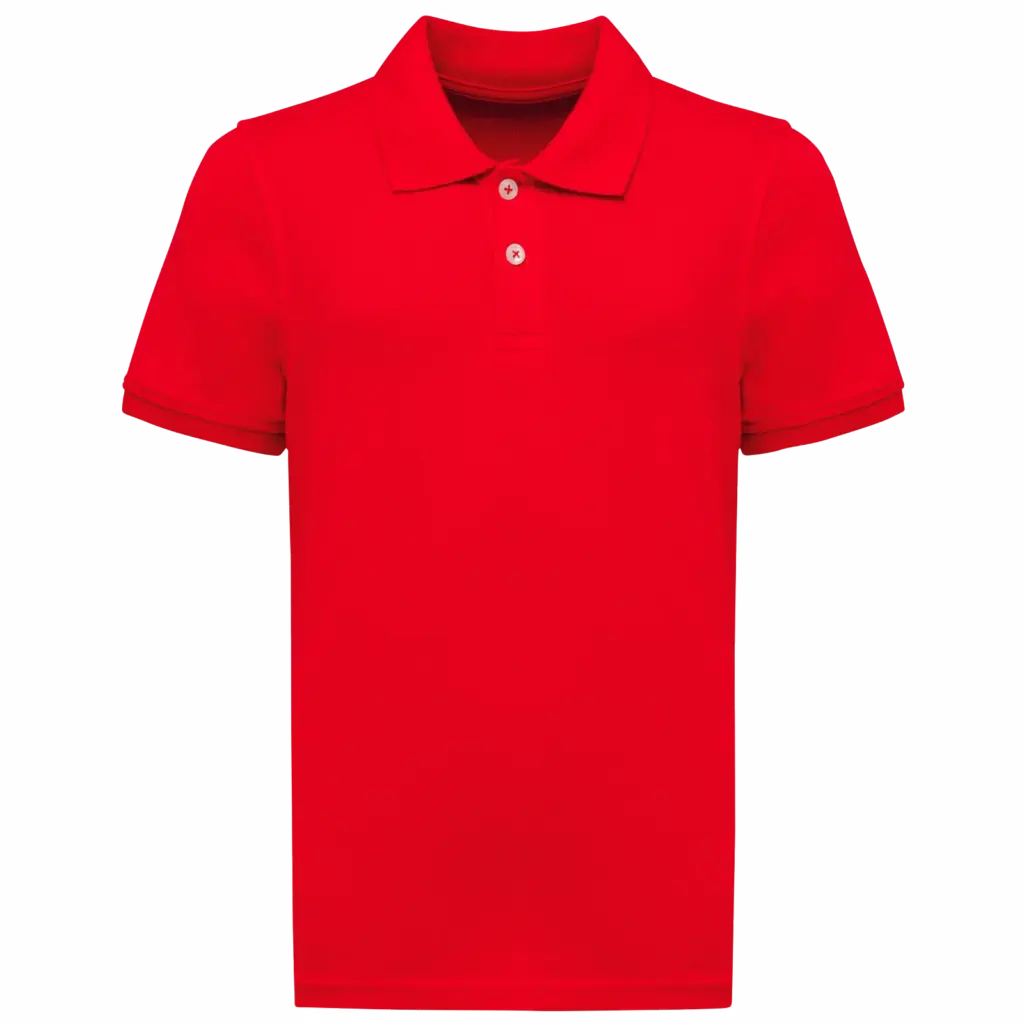 PS_K2029_RED - Hidalgo-werbeartikel Bio180 piqué kinderpolo — productfoto 34