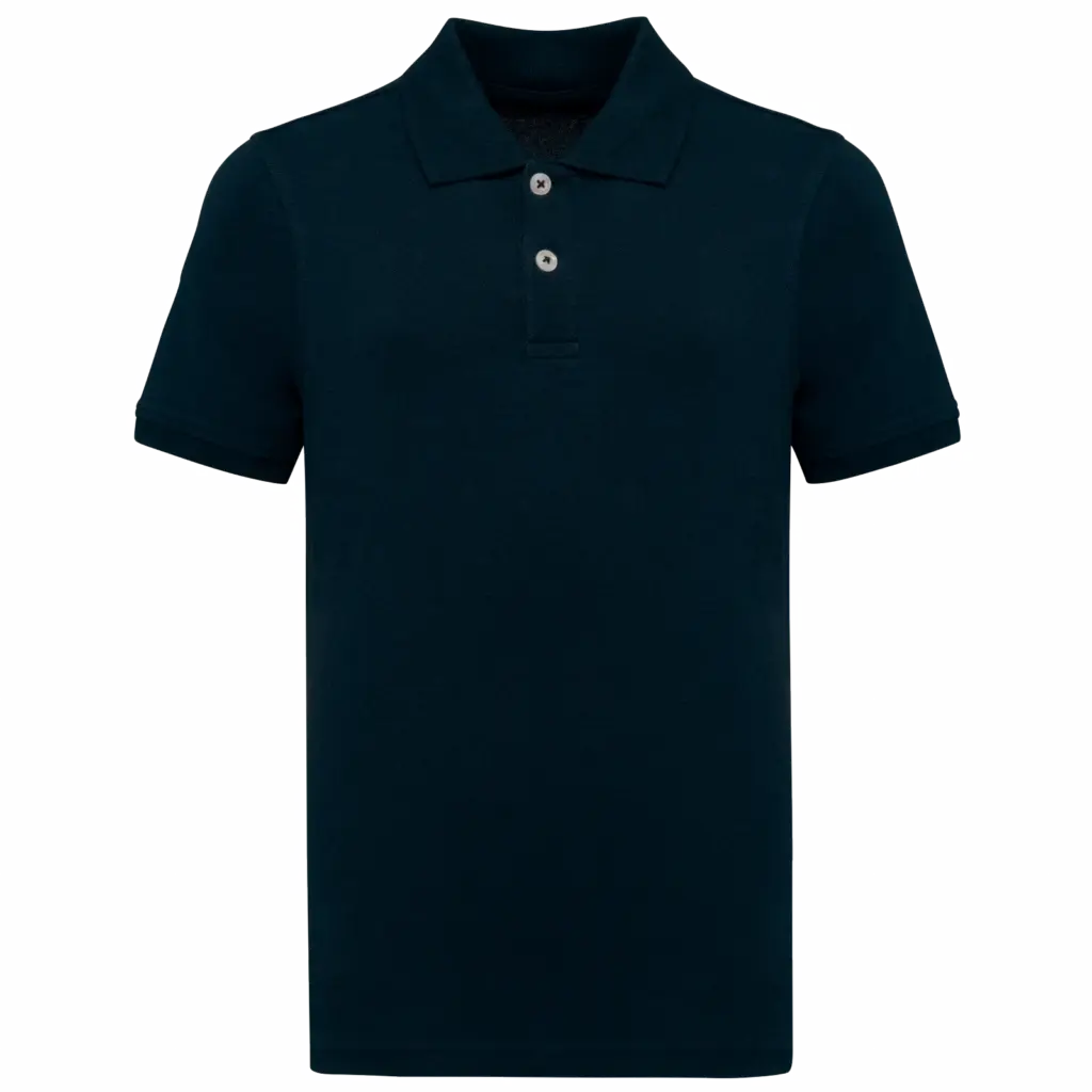PS_K2029_NAVY - Hidalgo-werbeartikel Bio180 piqué kinderpolo, navy — productfoto 31