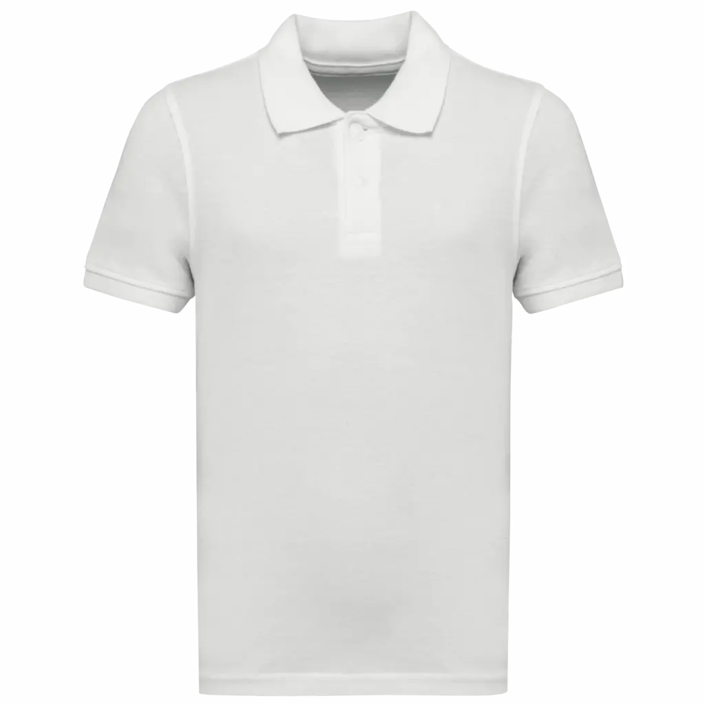 PS_K2029_WHITE - Hidalgo-werbeartikel Bio180 piqué kinderpolo, white — productfoto 37