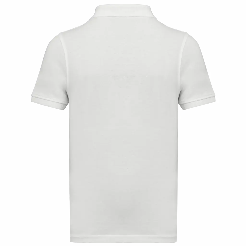 PS_K2029-B_WHITE - Hidalgo-werbeartikel Bio180 piqué kinderpolo, white — productfoto 38