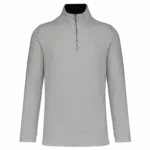 Trucker - Sweater met Ritskraag, grey heather / navy — productfoto 2