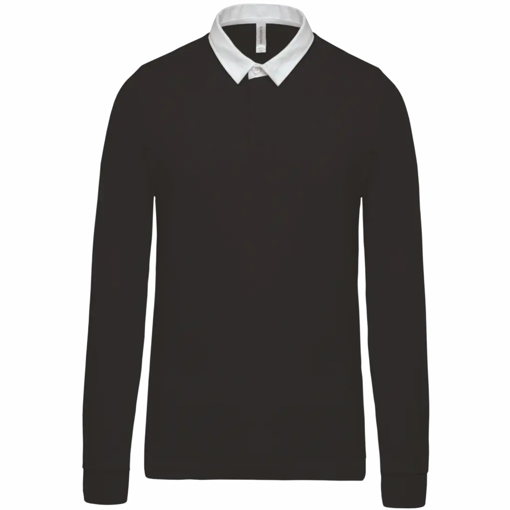 Rugbypolo, black/white — productfoto 15