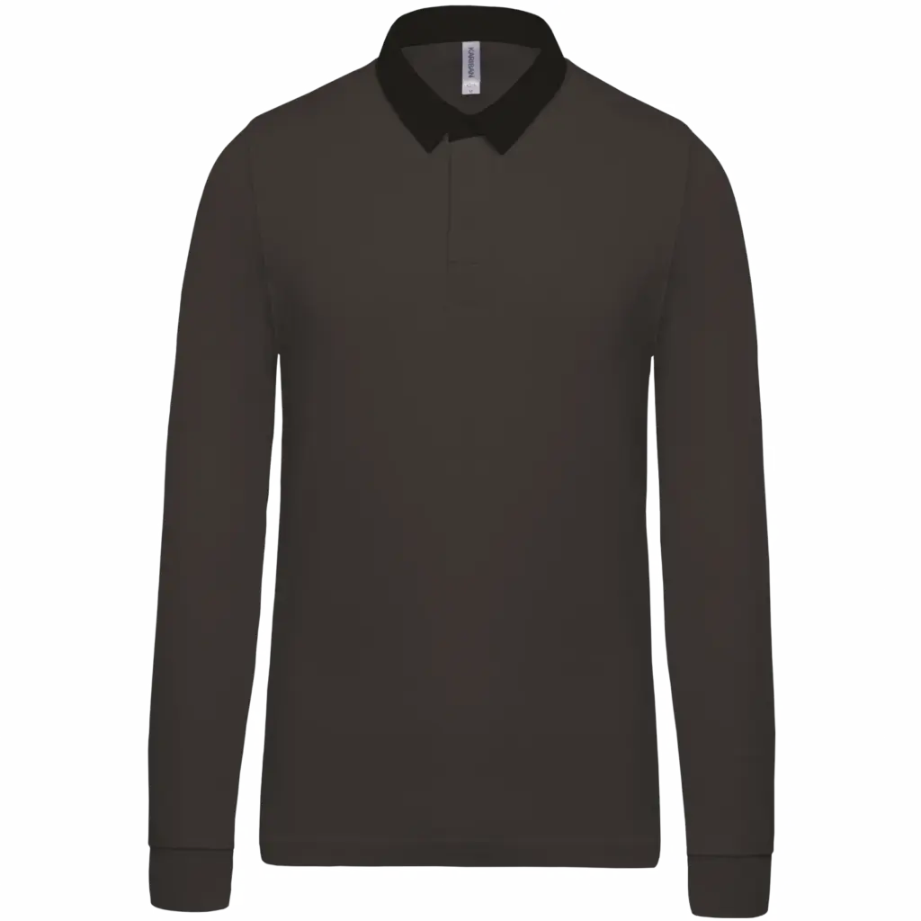 Rugbypolo, dark grey / black — productfoto 18