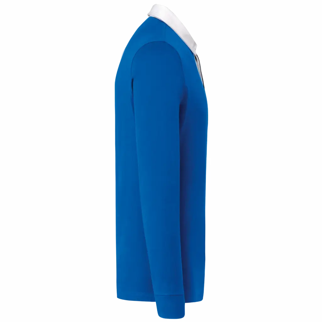 Rugbypolo, light royal blue / white — productfoto 20