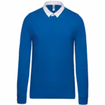 Rugbypolo, light royal blue / white — productfoto 21