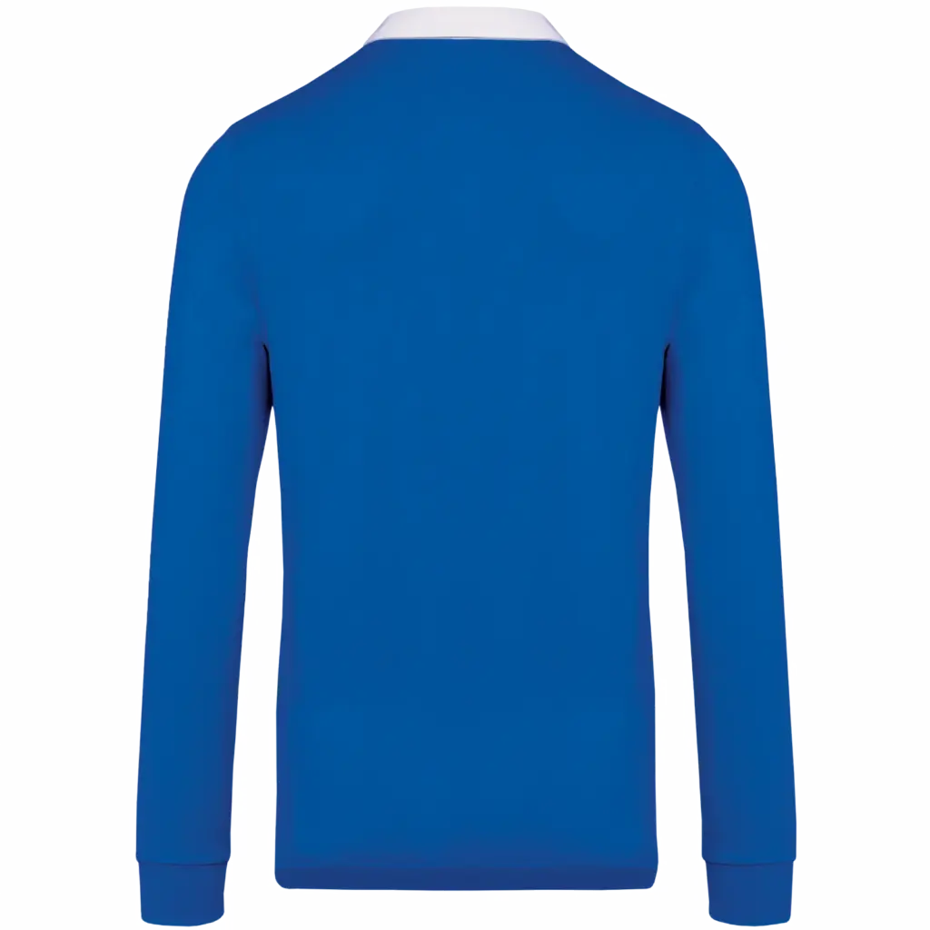 Rugbypolo, light royal blue / white — productfoto 22