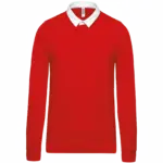 Rugbypolo, red / white — productfoto 27