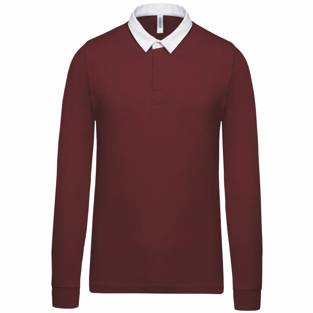 Rugbypolo, wine / white — productfoto 30