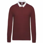 Rugbypolo, wine / white — productfoto 30