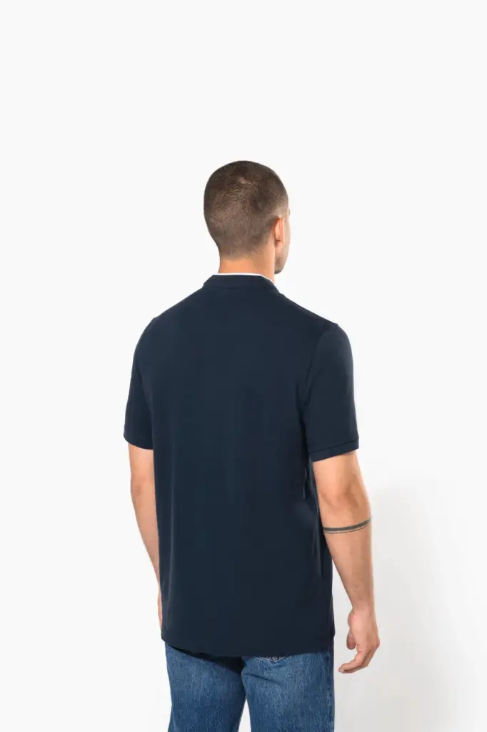 Herenpolo met maokraag en korte mouwen — productfoto 2