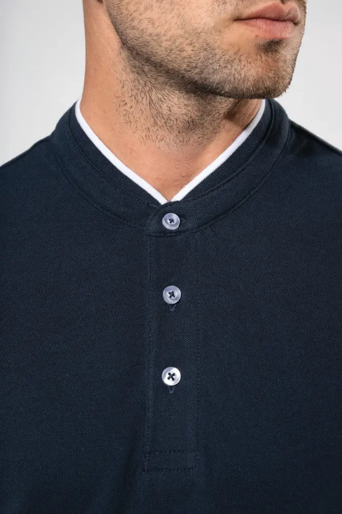Herenpolo met maokraag en korte mouwen — productfoto 3