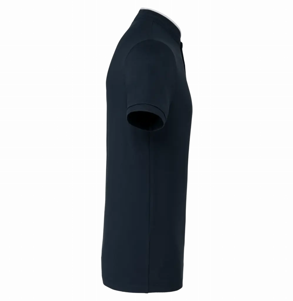 Herenpolo met maokraag en korte mouwen, navy / white — productfoto 13