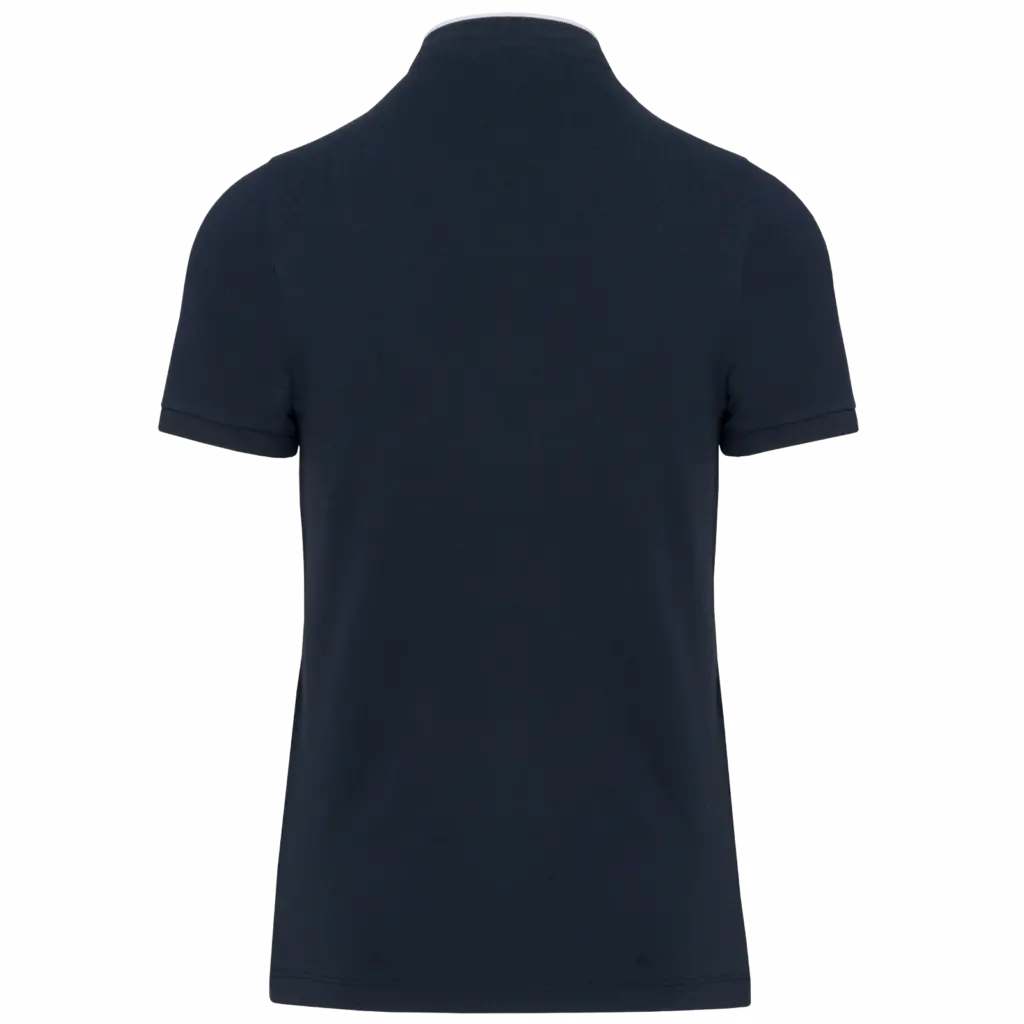 Herenpolo met maokraag en korte mouwen, navy / white — productfoto 15