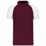 Polo baseball, bordeaux / white — productfoto 25