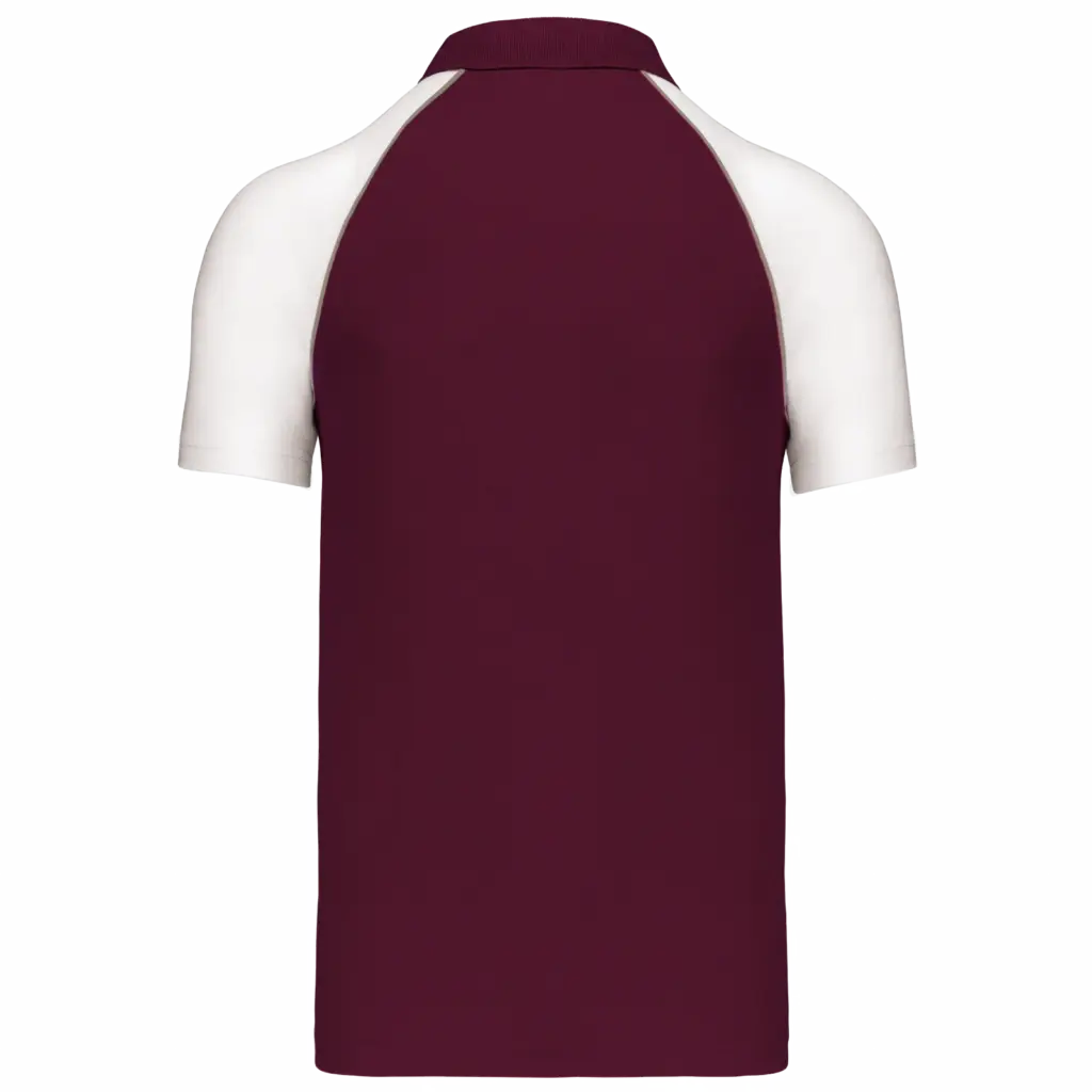 Polo baseball, bordeaux / white — productfoto 26