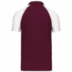 Polo baseball, bordeaux / white — productfoto 26