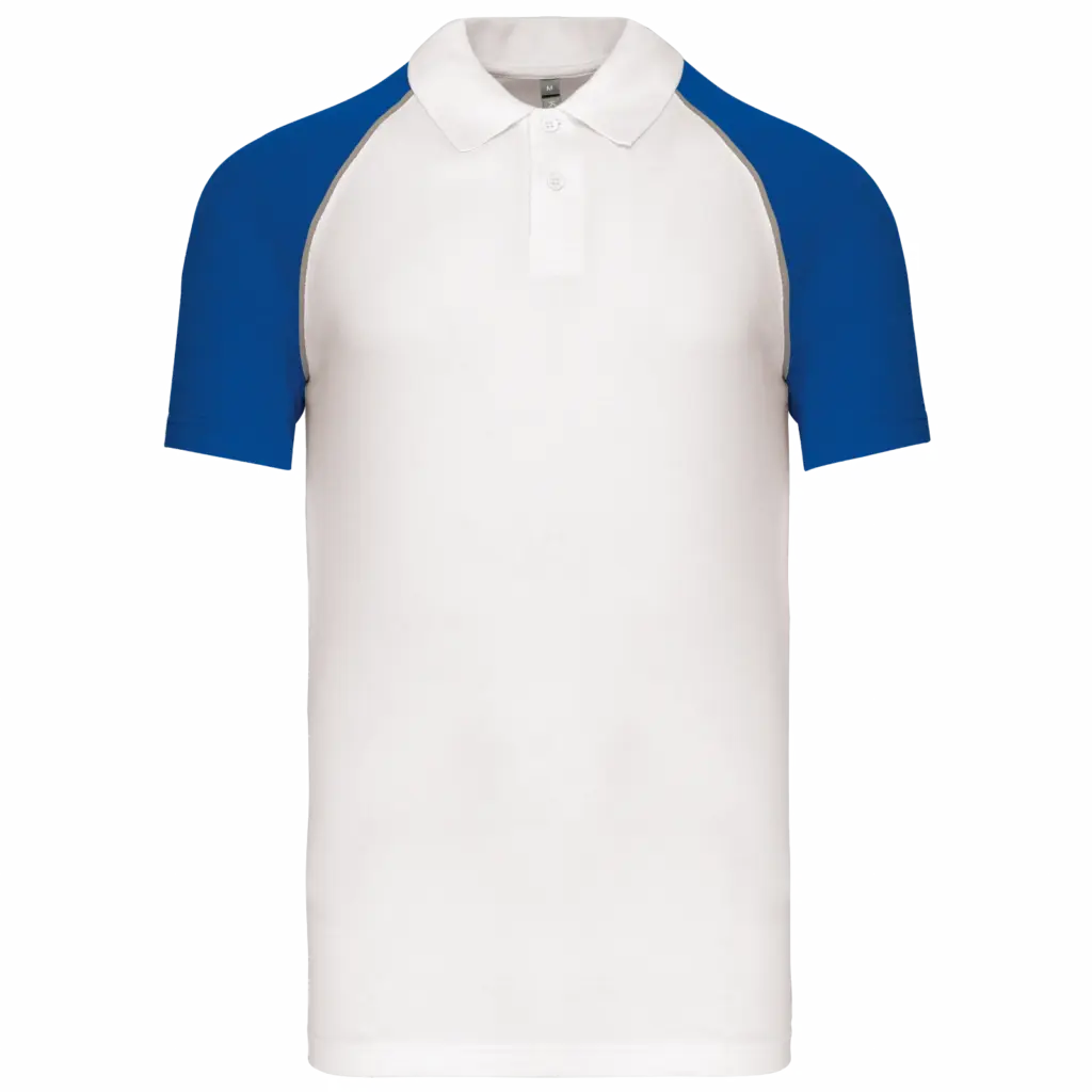 Polo baseball, white / royal blue — productfoto 49