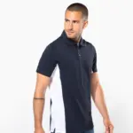 Tweekleurige piquépolo korte mouwen heren — productfoto 3