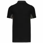 PS_K232-B_BLACK-DARKGREY - Hidalgo-werbeartikel Tweekleurige piquépolo korte mouwen heren, black / dark grey — productfoto 11