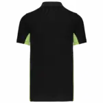 PS_K232-B_BLACK-LIME - Hidalgo-werbeartikel Tweekleurige piquépolo korte mouwen heren, black / lime — productfoto 14