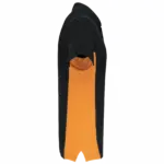 PS_K232-S_BLACK-ORANGE - Hidalgo-werbeartikel Tweekleurige piquépolo korte mouwen heren, black / orange — productfoto 15