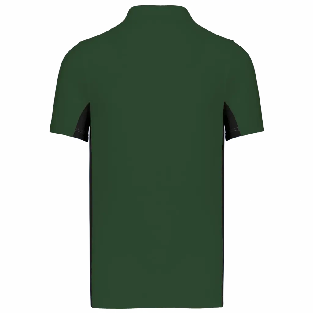 PS_K232-B_FORESTGREEN-BLACK - Hidalgo-werbeartikel Tweekleurige piquépolo korte mouwen heren, forest green / black — productfoto 20